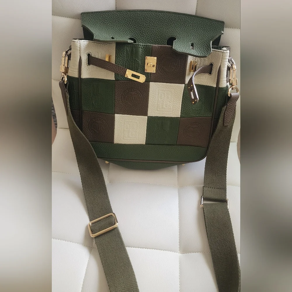 Leo Stytch Elegant‎ Green and Brown Women's Bag